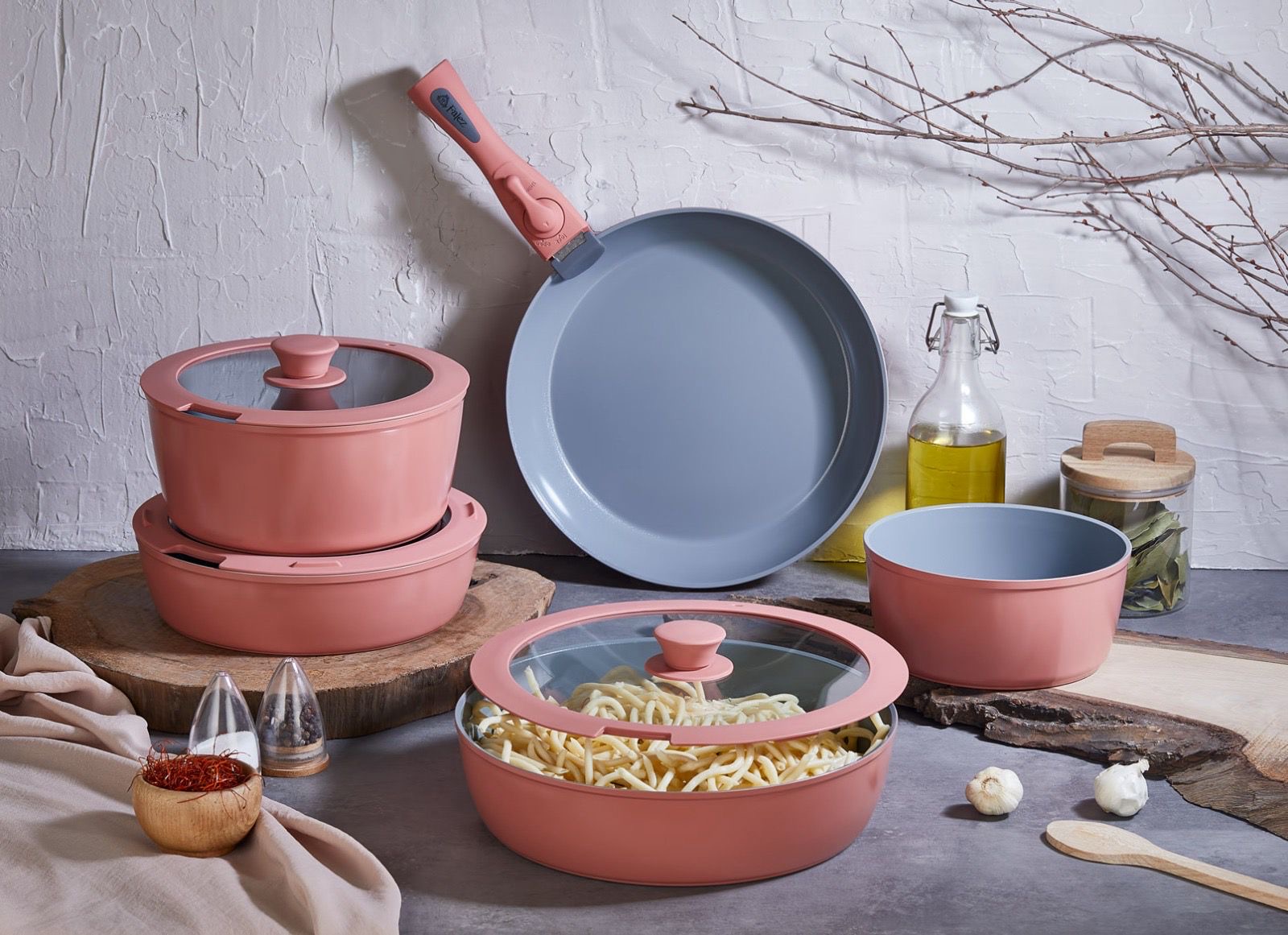 FALEZ 9lu TENCERE SETİ PEMBE *